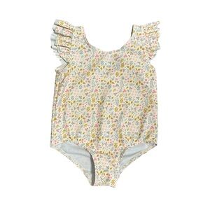 H&M Baby/Toddler Flounced Trimmed One piece Swimsuit, Size 9-12M